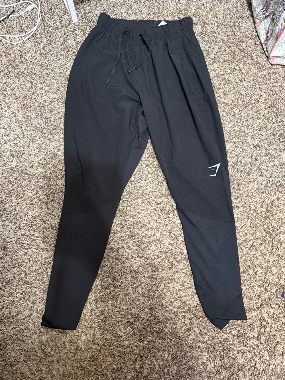Gymshark Black Performance Joggers with Reflective Logo